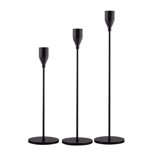 ALUMINIUM SET OF 3 MODERN CANDLE HOLDER
